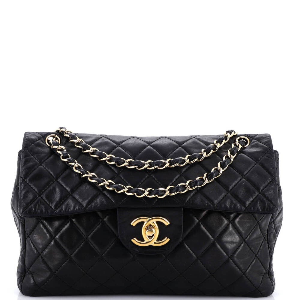 Chanel Maxi Vintage Classic Single Flap Bag Quilted Lambskin